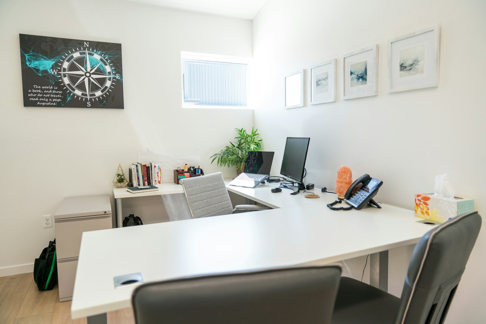 Modern web design studio workspace